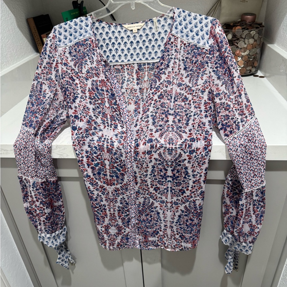 Rebecca Taylor Blue Casual Button Down Shirt